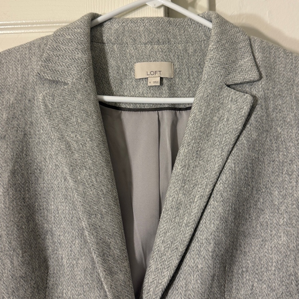 LOFT Gray Blazer - Picture 2 of 5